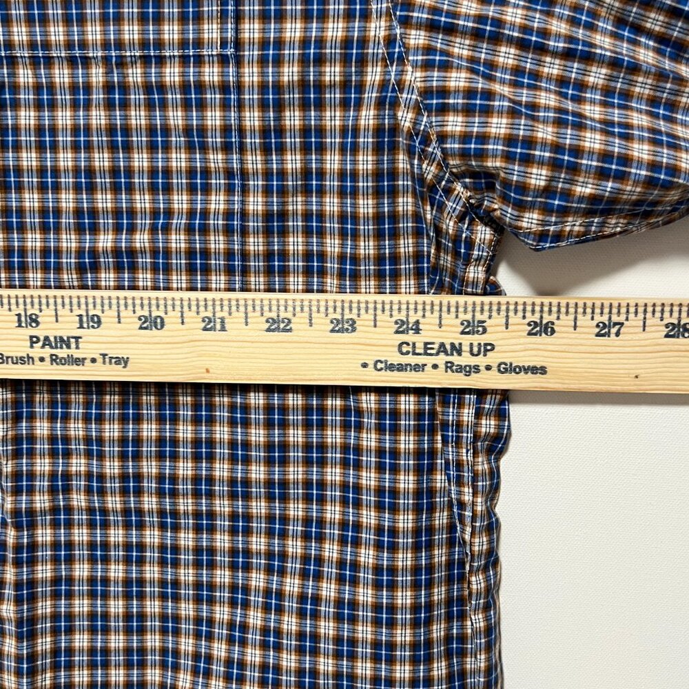 Cinch Shirt Long Sleeve Casual Button Down Western Plaid Blue Men's size XL - Picture 3 of 7